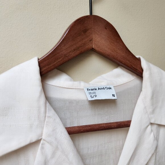 Frank And Oak white button blouse / S - Picture 4 of 5